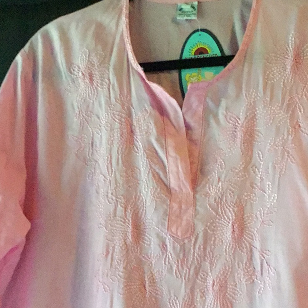 Boho Embellished Lightweight Cotton Tunic